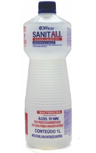 Álcool Líquido 70% Sanitall 1L - 12 Unidades